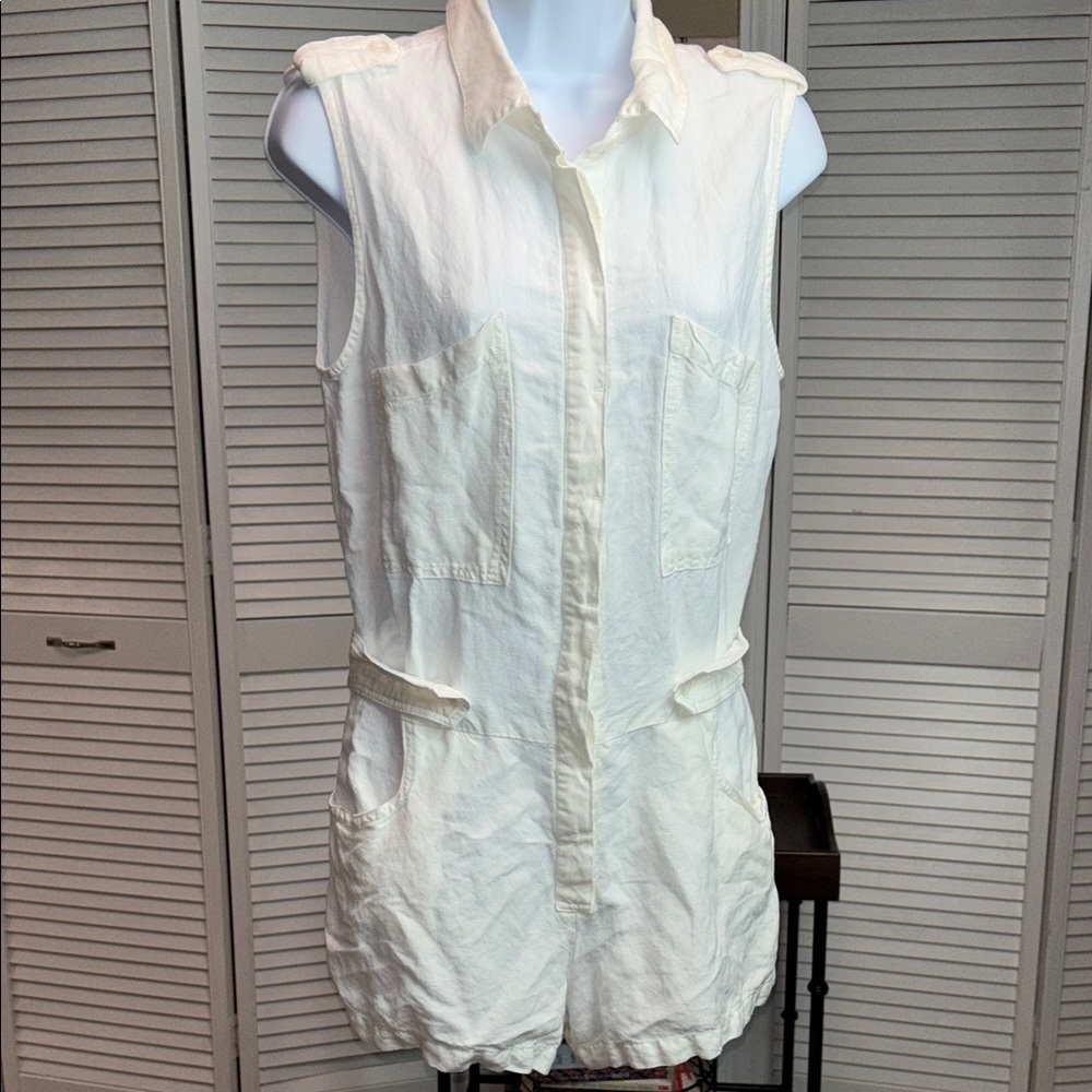 YFB Sleeveless White Romper